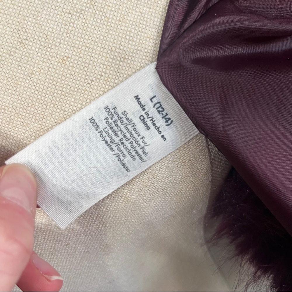 NWT No Boundaries Burgundy Faux Fur Teddy Jacket - Picture 8 of 9
